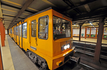 Obraz premium Budapest metro route number 1 in Hungary