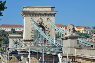 Photo sur Plexiglas Széchenyi lánchíd Szechenyi Chain Bridge in Budapest