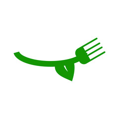 Simple Logo Icon Symbol Eco Healthy Food Vector Design.