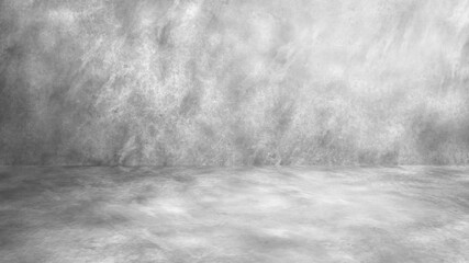 Concrete wall white color for background. Old grunge textures with scratches and cracks. White painted cement wall texture.