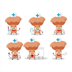 Doctor profession emoticon with niscalo cartoon character