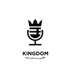 king crown knight podcast logo icon design