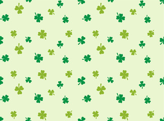 Abstract. Saint Patrick Day pattern seamless background. Design with shamrock for pillow, print, fashion, clothing, fabric, gift wrap, face mask. Vector.