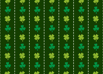 Abstract. Saint Patrick Day pattern seamless background. Design with shamrock for pillow, print, fashion, clothing, fabric, gift wrap, face mask. Vector.