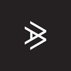 Fototapeta premium abstract letter AB simple line art geometric logo vector