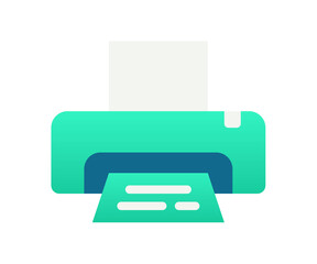 printer office print single isolated icon with gradient style
