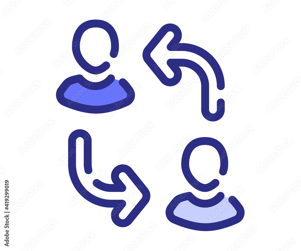 Aufkleber reshuffle switch replace single isolated icon with dash or dashed line style