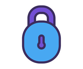 lock security padlock single isolated icon with filled line style