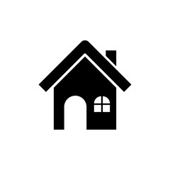 Home Icon Logo Vector design illustration. Simple House logo icon vector in flat design illustration template. Trendy Home vector icon flat design for website, symbol, logo, icon, sign, app, UI.