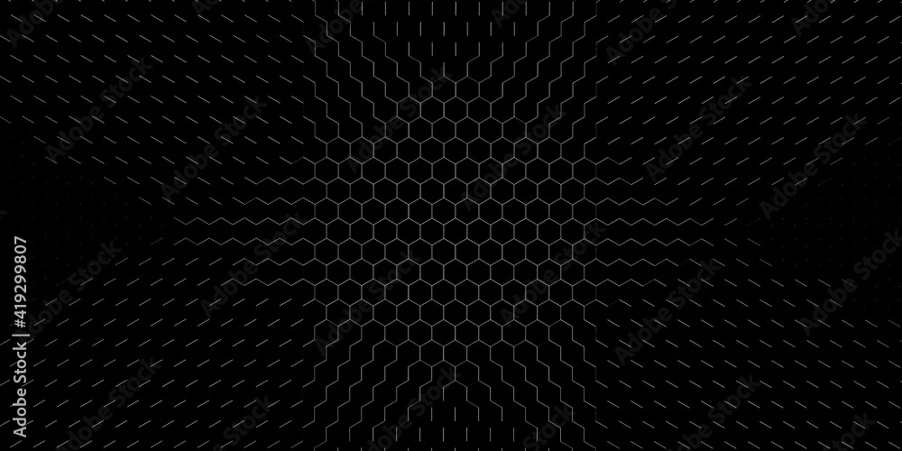 Aufkleber geometric hexagon polygon pattern glossy hexagonal honeycomb 3d illustration hexagonal frame futuris