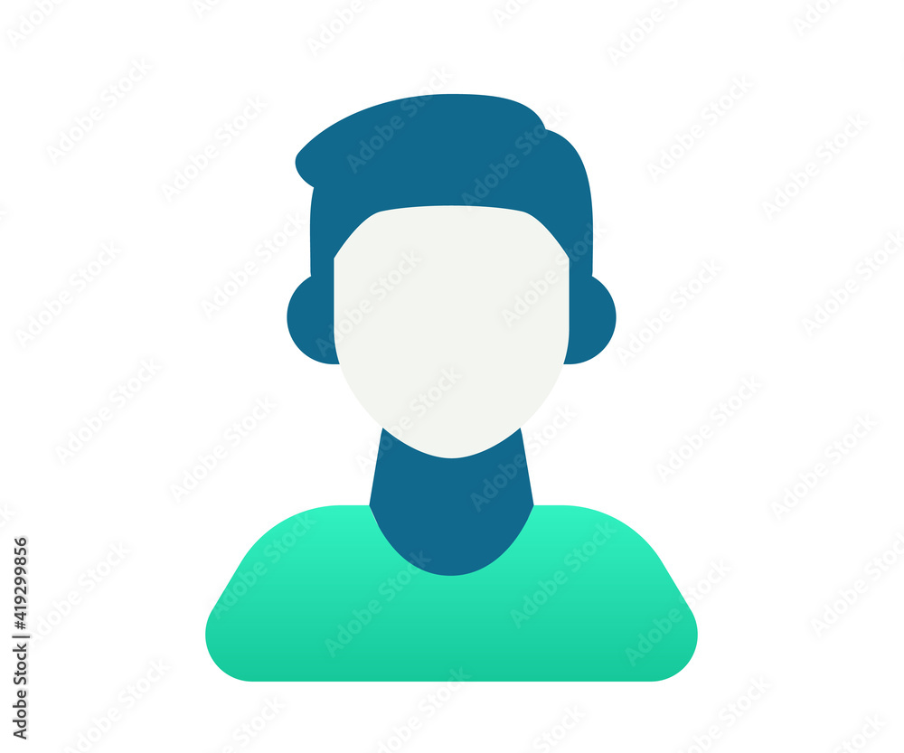Poster person man user single isolated icon with gradient style