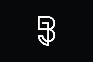 BJ logo letter design on luxury background. JB logo monogram initials letter concept. BJ icon logo design. JB elegant and Professional letter icon design on black background. B J JB BJ