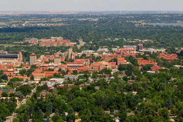 Fototapeta na wymiar Boulder, Colorado Aerial View