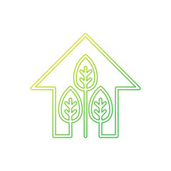 Green Eco Home Logo Icon Vector design illustration. Ecology Home logo icon design concept vector template. Trendy Eco Smart House vector icon design for website, symbol, logo, icon, sign, app, UI