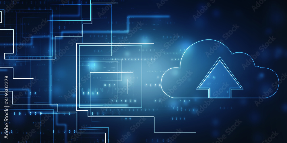 Poster 2d rendering cloud folder network