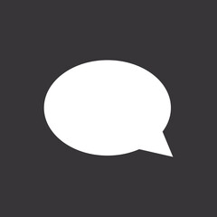 Speech bubble icon on grey background
