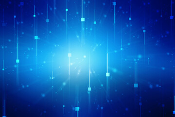 2d illustration Abstract futuristic electronic circuit technology background
