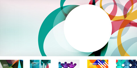 Set of trendy minimalist abstract backgrounds