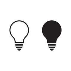 Bulb icon on white background. Vector illustration.