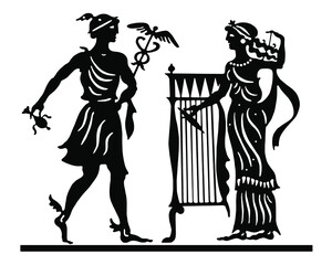 Background in the Greek style.