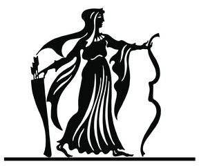 The Greek woman soldier.