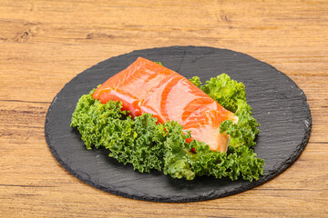 Salmon fillet slice for cooking