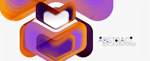Vector 3d arrow geometric composition, abstract background for business or technology presentation, internet poster or web brochure cover, wallpaper
