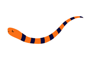 Funny Fish with Long Tail Like Snake as Marine Animal Vector Illustration