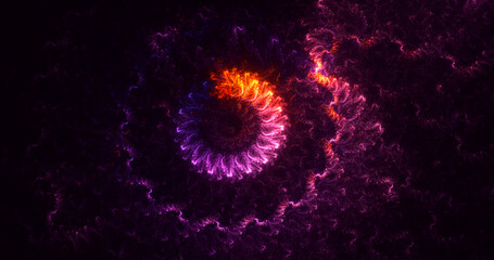 3D rendering abstract round light background