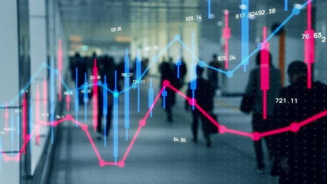 金融イメージ　株価チャート　バブル経済　格差社会