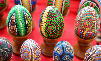 Fototapeta premium colorful traditional Easter eggs