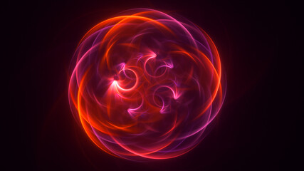 3D rendering abstract round light background