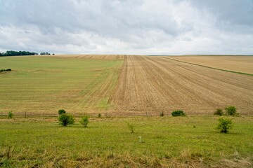 Obraz premium Fontaine-Lavaganne France - 14 August 2020 -Countryside near Marseilles-en--Beauvaisis in Departement Oise