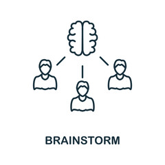 Brainstorm icon. Simple illustration from startup collection. Creative Brainstorm icon for web design, templates, infographics and more