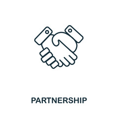 Partnership icon. Simple illustration from startup collection. Creative Partnership icon for web design, templates, infographics and more