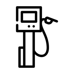 self-service gas station line icon vector illustration
