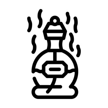 black perfume bottle emitting scent clip art preview