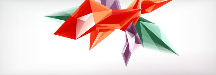 Vector 3d triangles and pyramids abstract background for business or technology presentations, internet posters or web brochure covers