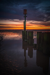 sunrise at Cleethorpes beach, England