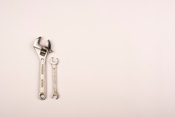tools on white background with space for text, Happy Labour Day.