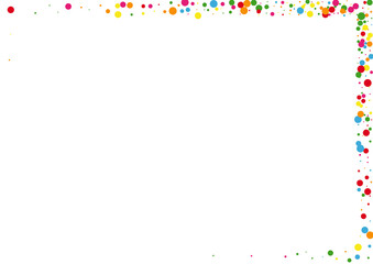 Obraz premium Orange Round Catching Illustration. Confetti Sale Background. Yellow Cartoon Circle. Red Anniversary Dot Texture.