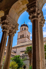 The cloister of the Franciscan monastery in Dubrovnik, Croatia