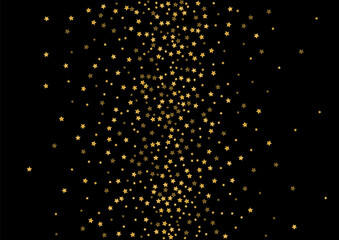 Fototapeta na wymiar Gradient Glow Sequin Design. Dust Confetti Texture. Gold Star Twinkle Background. Best Spark Pattern. Golden Festive Illustration