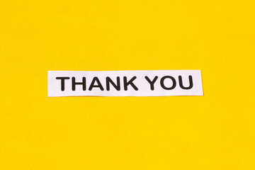 Word writing text Thank You. Business concept for a polite expression used when acknowledging a gift or service