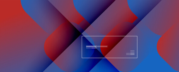 Square shapes composition geometric abstract background. 3D shadow effects and fluid gradients. Modern overlapping forms