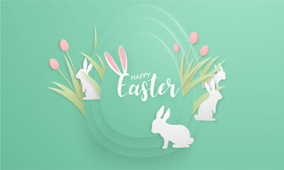 Happy Easter background. Vector illustration