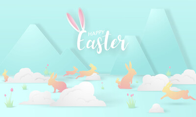 Happy Easter background. Vector illustration