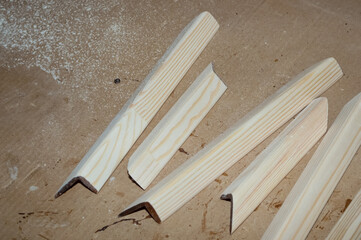 close-up - there are polished wooden corners in the workplace