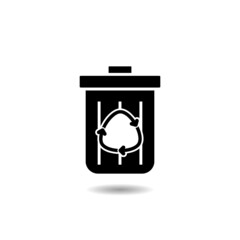 Recycle bin icon with shadow