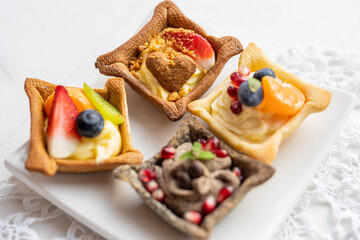 home made baking tartlet pastry selection 
